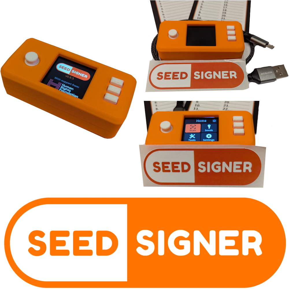 SeedSigner - Rugged Pill - Orange - Bitcoin Signiergerät